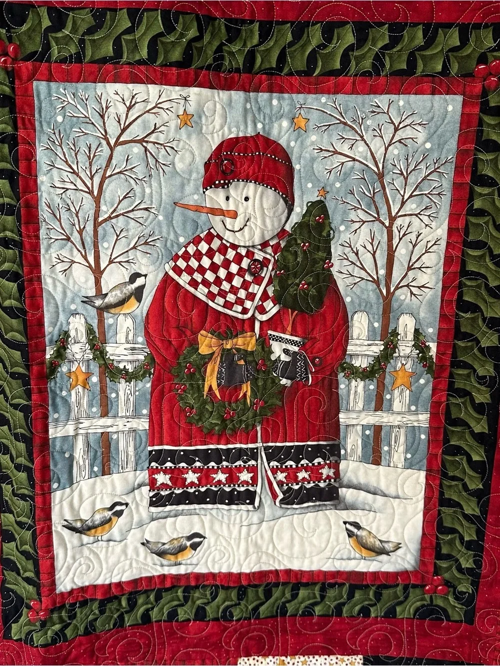 Winter Welcome Lap/Wall Quilt Holly Jolly Snowmen Kathy Schmidt Moda Kit Winter